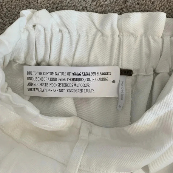 Young Fabulous & Broke Saidie Pants‎ - Size M (US 6-8) - White - NWT - Picture 7 of 12